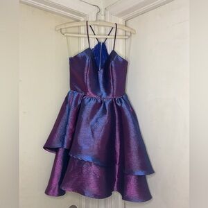 Purple & blue semi-formal dress